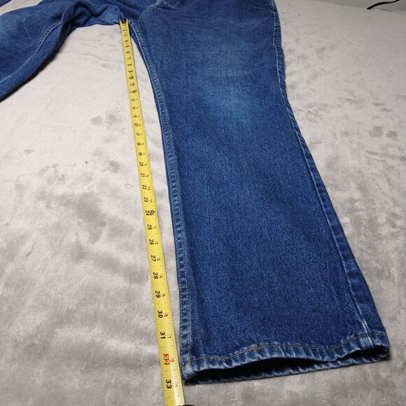 Lot (2) Lee Jeans Mens 42X34 Blue Straight Classic Work USA Made Vtg 80s Denim - Picture 11 of 16